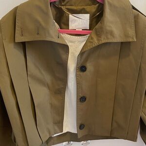 Zara olive green, pleated bolero Jacket